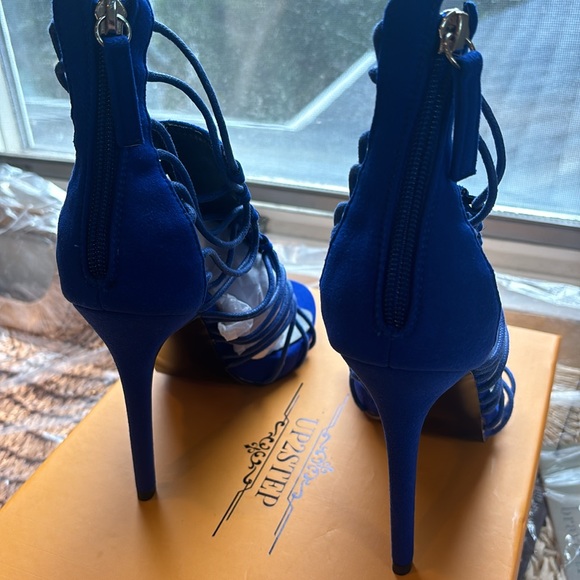 Upstep women blue suede women shoe size 6.5 - Picture 2 of 3